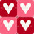 Heart Gingham Pink and Red | Heart Checker Board | Monster Love Image