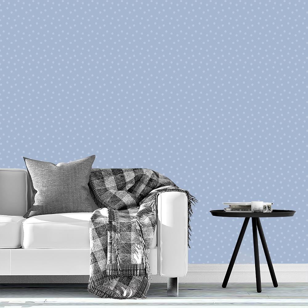 Modern Polka Dots on Light Blue