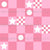 Pink on pink checkerboard with stars Image