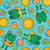 Summer Floatie Frogs on Aqua Blue Image