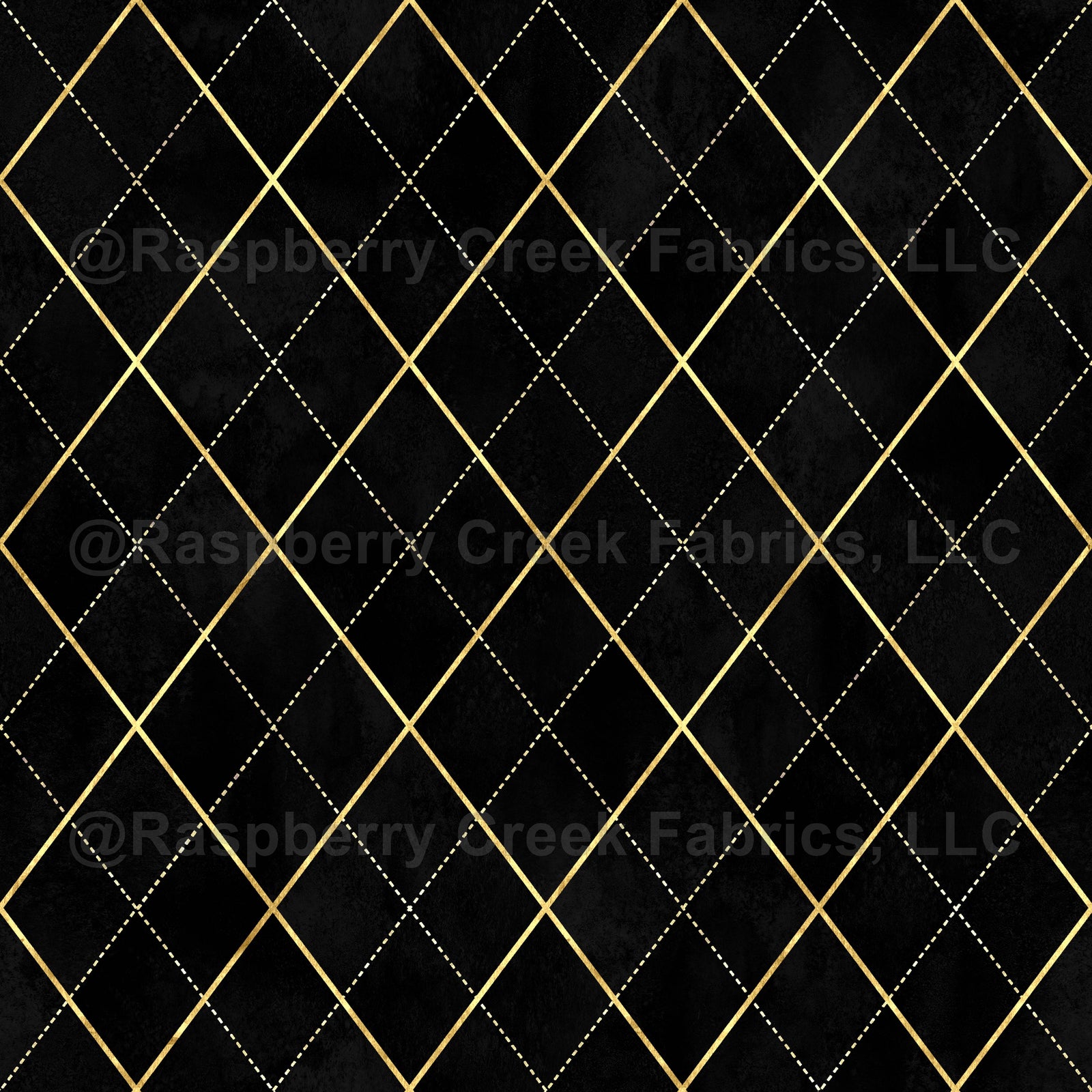 Black argyle geometric watercolor velvet pattern Wallpaper, Raspberry Creek Fabrics