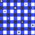 Americana Bright Blue, Navy and White Gingham Checkerboard with Spotted Stars Image
