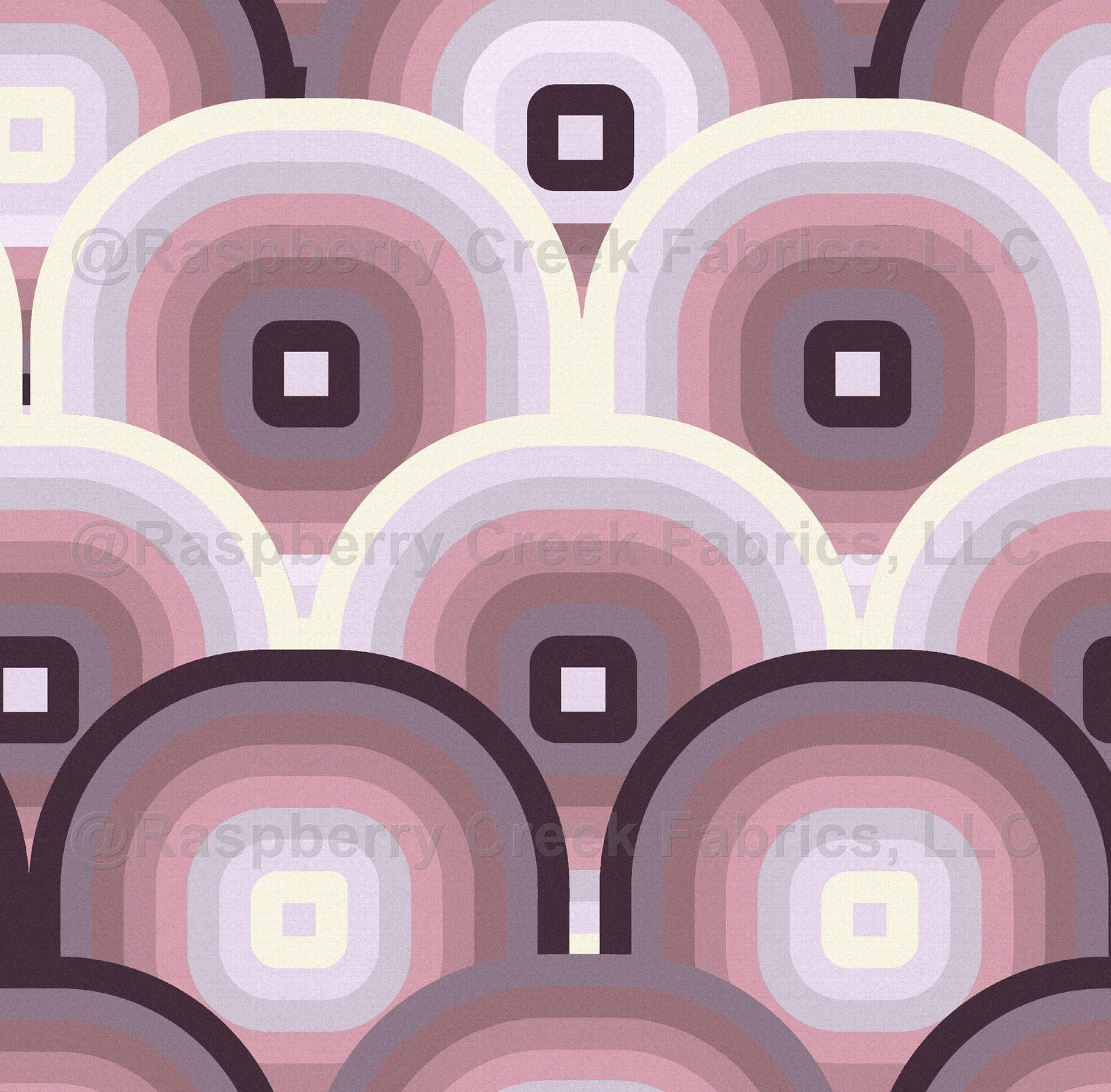 Geometric Scales Mid Mod Arch In Muted Lavender Wallpaper