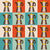 Pop Art Espresso Pot on Vintage Cream Red and Blue Image