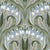 Lily of the Valley Art Nouveau  Steel Blue Botanical Floral Wallpaper Image