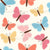 Tossed Rainbow Butterflies Image