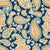 Paisley Decorative Boho print in Blue and Yellow Image