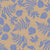 Blue Leaves on Caramel Fabric, Wild Blue Sage Collection by Cindy Riesgo Image