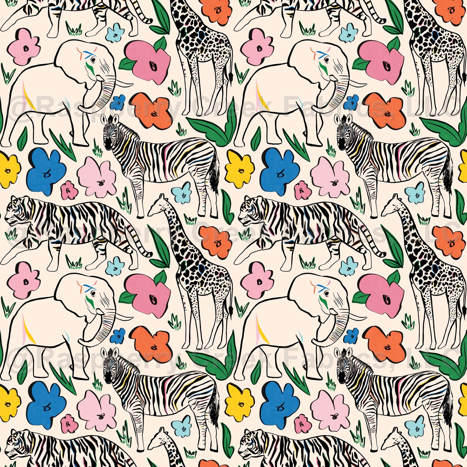 Wildlife out on safari hero, animal summer print