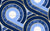 70s Inspired Geometric Waves Royal Blue Image