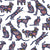 Navy Dusty Pink Coral Mustard Sage Floral Pets Cats & Dogs, Petals & Paws Collection Image