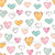 Penelope Pastel Hearts on White Image