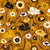 Retro Flowers on Sunny Yellow Background Image