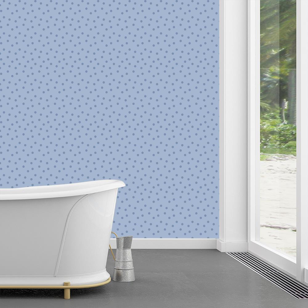 Modern Polka Dots 2 on Light Blue