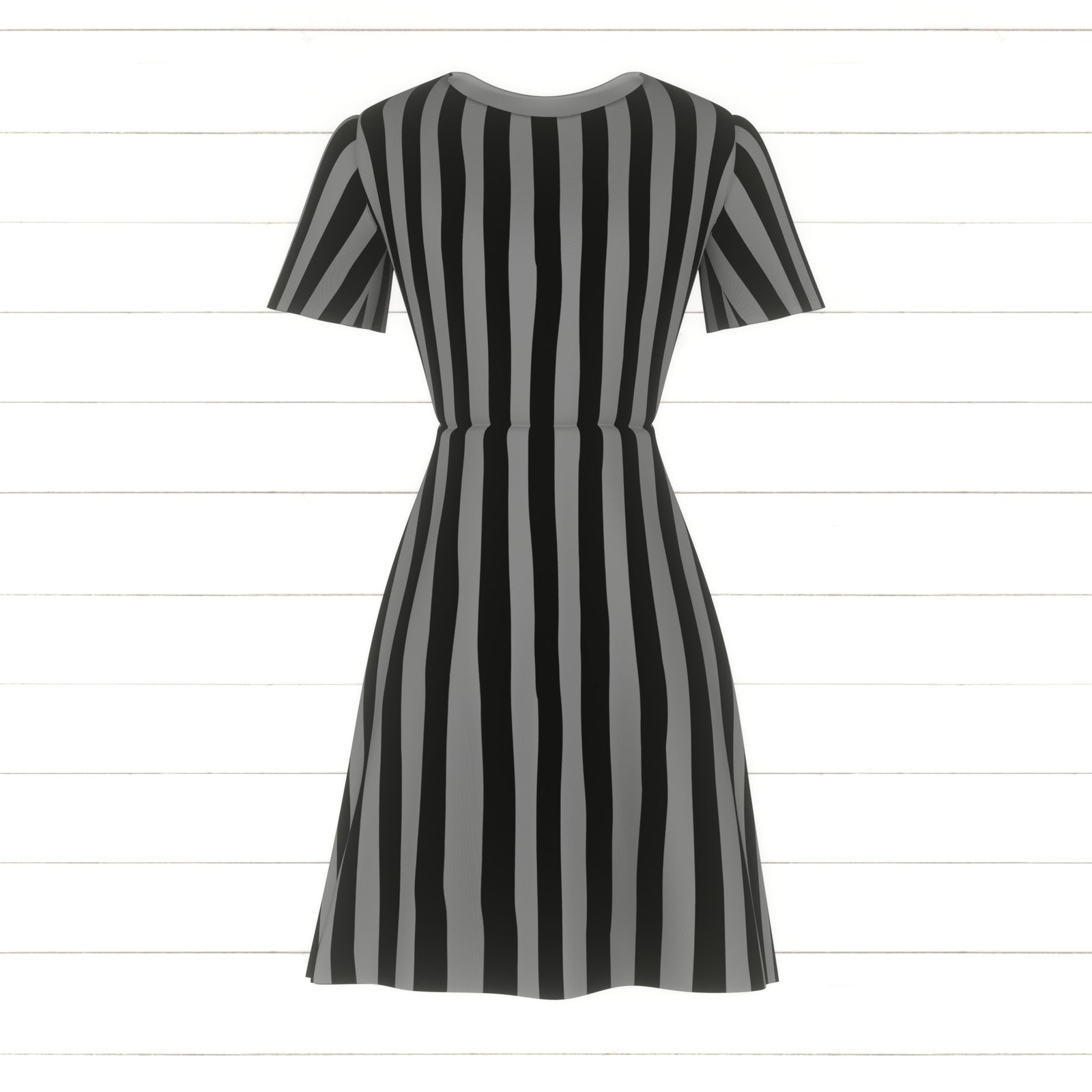 Gray & Black Wonky Stripes