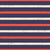 Bright Textured Horizontal Red Cream and Dark Navy Blue Moody Stripes Image