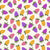 Pink Yellow & Purple Strawberries on Beige Image