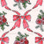 Christmas bows and flower bouquet in barbie pink and red Image