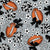 Footballs and Cheer Bows in Black Silver Grey Image