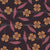 hand drawn florals purple and terracotta Image