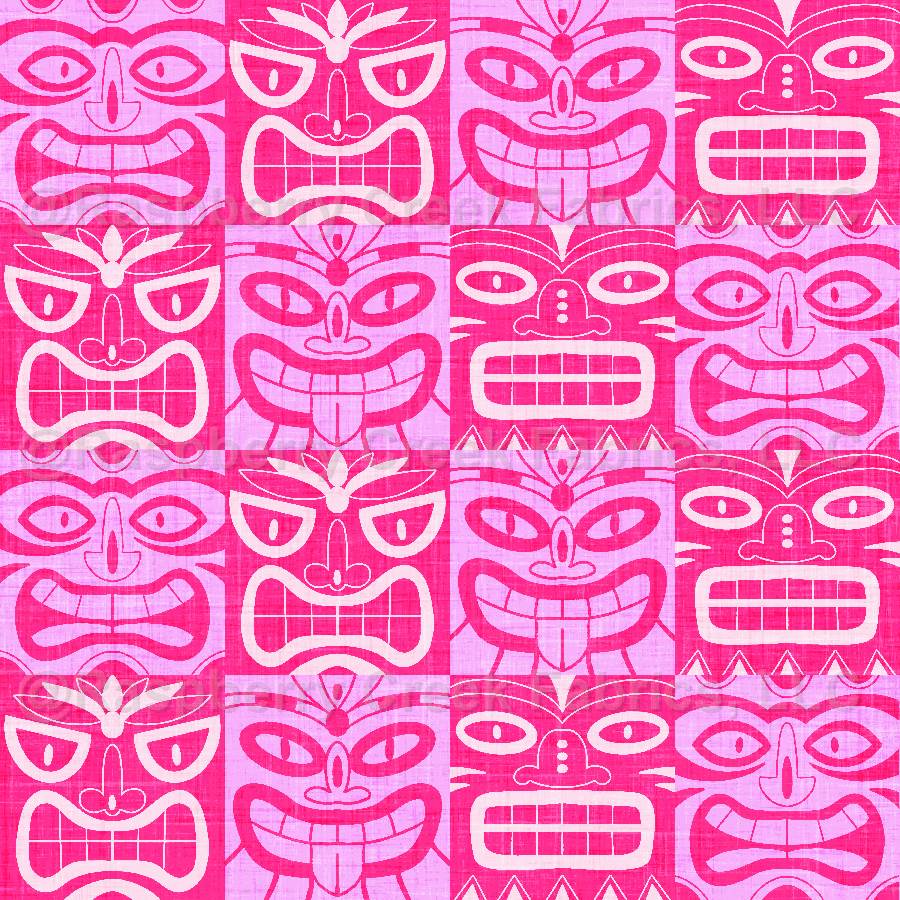 Aloha Tiki Check Pink