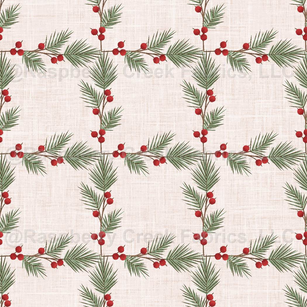 Home for Christmas Pine Plaid