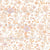 Soft boho retro ditsy flowers and leaves - lilac orange white Image