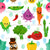 Adorable Happy Veggie Faces Watercolor Vegetables Image