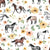 Horses and Flowers on White Image