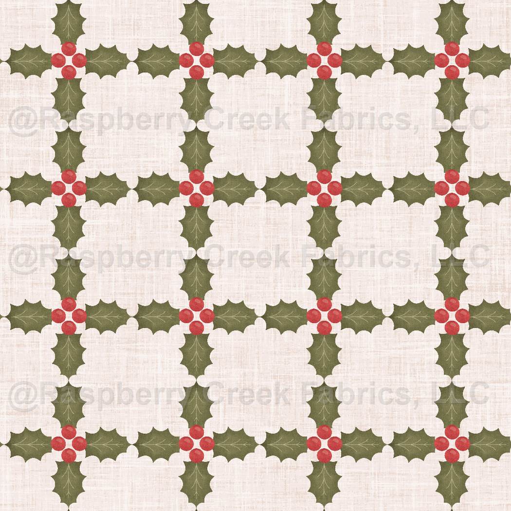Home for Christmas Holly Plaid