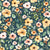 Sunrise Loose Floral on Teal Image