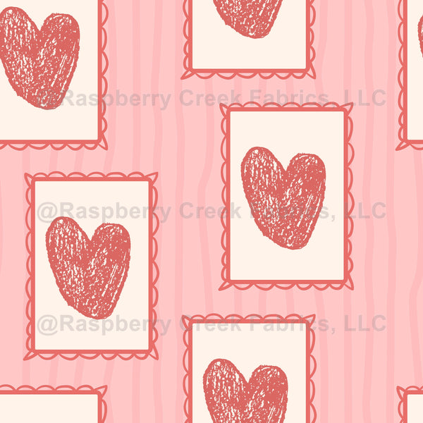 Hearts rectangular frames - Raspberry Creek Fabrics