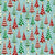 Fun Polka Dot and Stripe Christmas Trees on Frosty Blue Ground Image