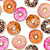Watercolor Donuts on White Image