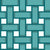 Turquoise & Dark Teal Geometric Woven Texture on Soft White - Modern Blender & Wallpaper - Textured Threads - A Woven Collection Image