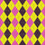 Argyle Pattern, Yellow Purple Pink, Black Stitching Image