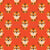 Cute Cartoon Baby Tiger on Bright Red Wallpaper Image