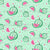 Pastel watermelons on a soft green background Image