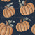 Ghostly Florals Pumpkin Toss - Navy Image