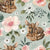 Vintage Spring Baby Deer on Mint Blue Image