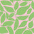 Hand Drawn Leaf Botanical Green and Pink Image