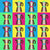 Pop Art Espresso Pot on Blue Yellow Green and Red Image