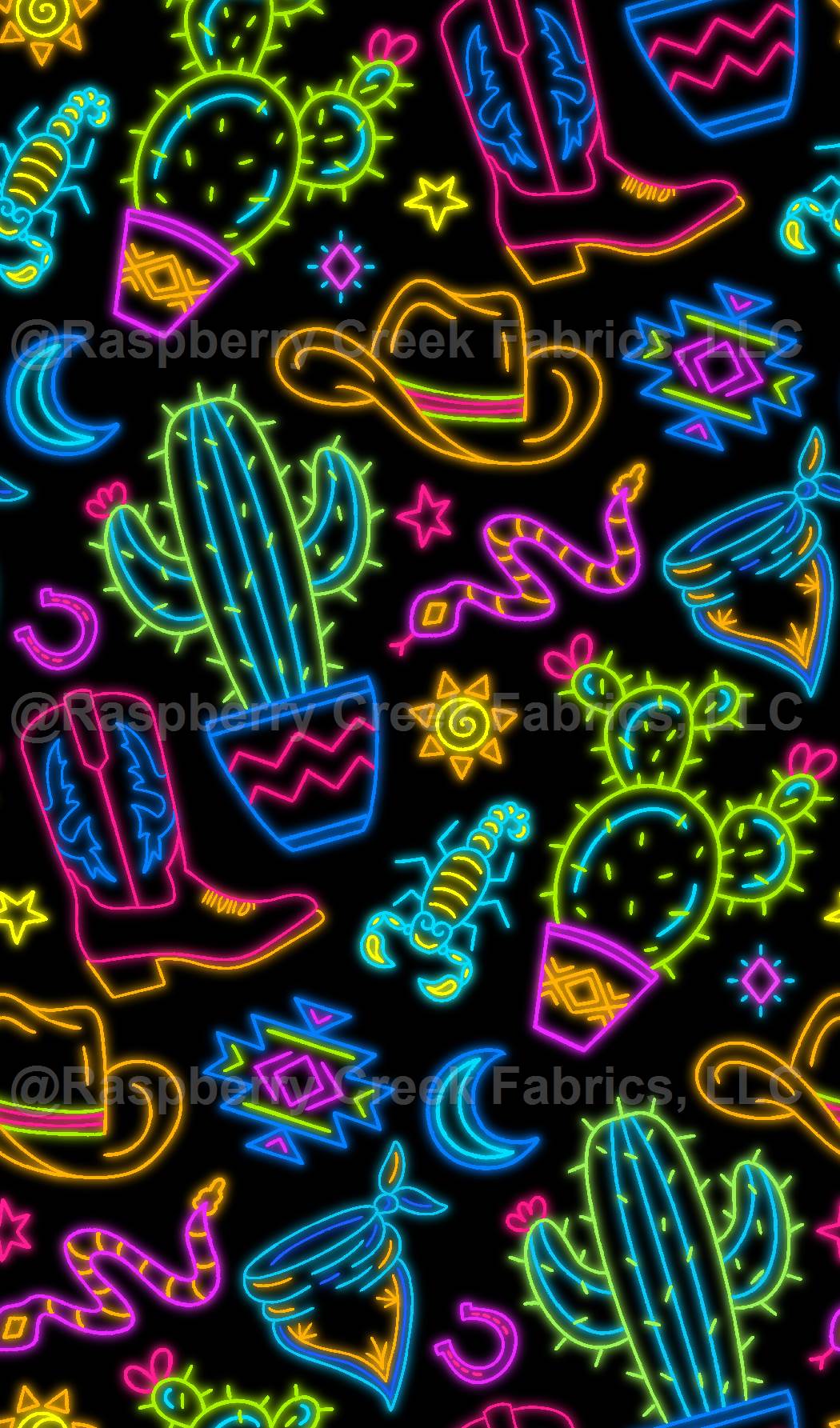 Cowboy, Neon Moon Collection by Krystal Winn Design