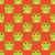 Cute Cartoon Frogs on Pale Red Wallpaper Image