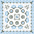 Handkerchief Floral in Blue Green White Hand Painted, Aegean Summer by Stephanie Fiona Design Image