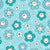Happy Face Daisies Aqua Blue Image