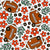 Team Spirit Football FLoral in Cleveland Browns Colors Brown and Orange Image