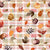 Thanksgiving - Fall pumpkings over autumn gingham Image