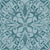 Vintage Teal Ornamental Damask on Light Blue Image