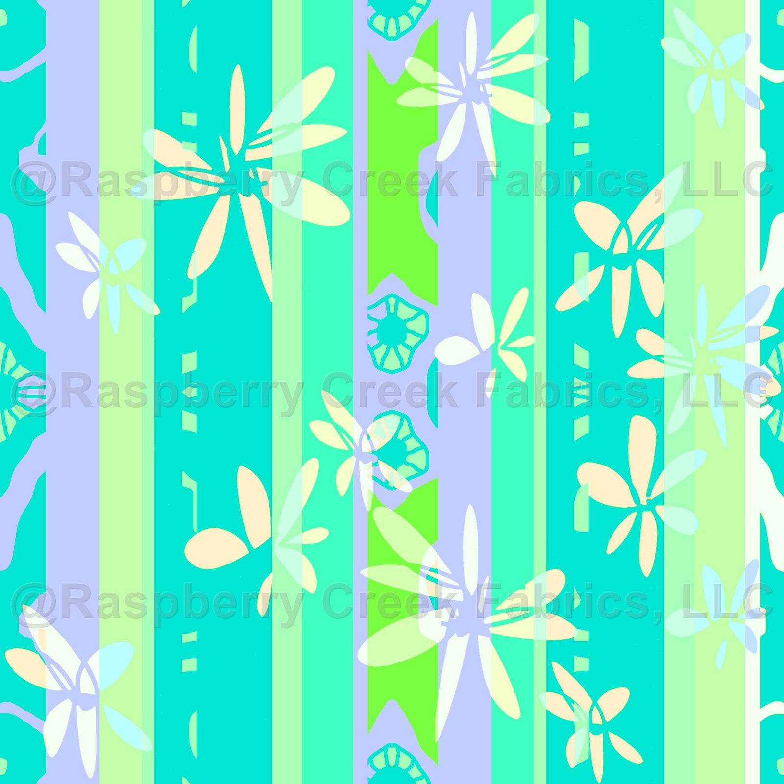 MAZIPOODLES Floral African Print Stripes 08